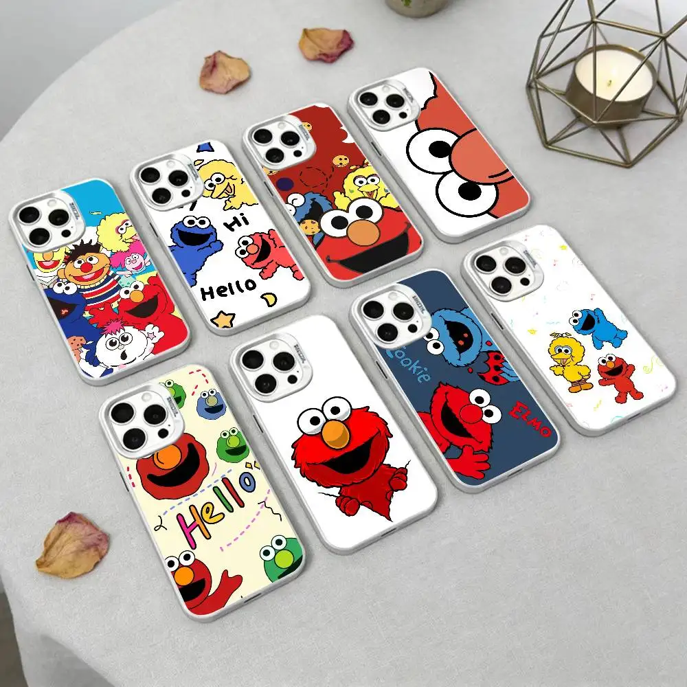 

Cartoon S-Sesames-u-Streets Phone Case For IPhone 17,16,15,14,13,12,Pro MAX Black Matte Shockproof Cover KEY