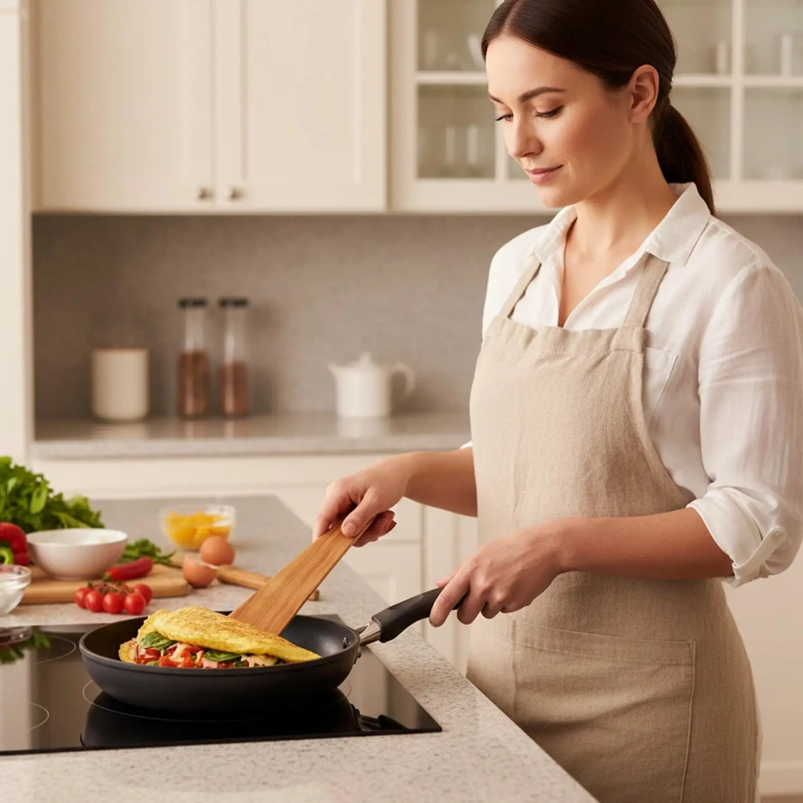 Wood Inclined Shovel Omelette Slicker Scraper Kitchen Wooden Shovel Stir Triangular Fried Dishes Suspensibility Wooden Shovel