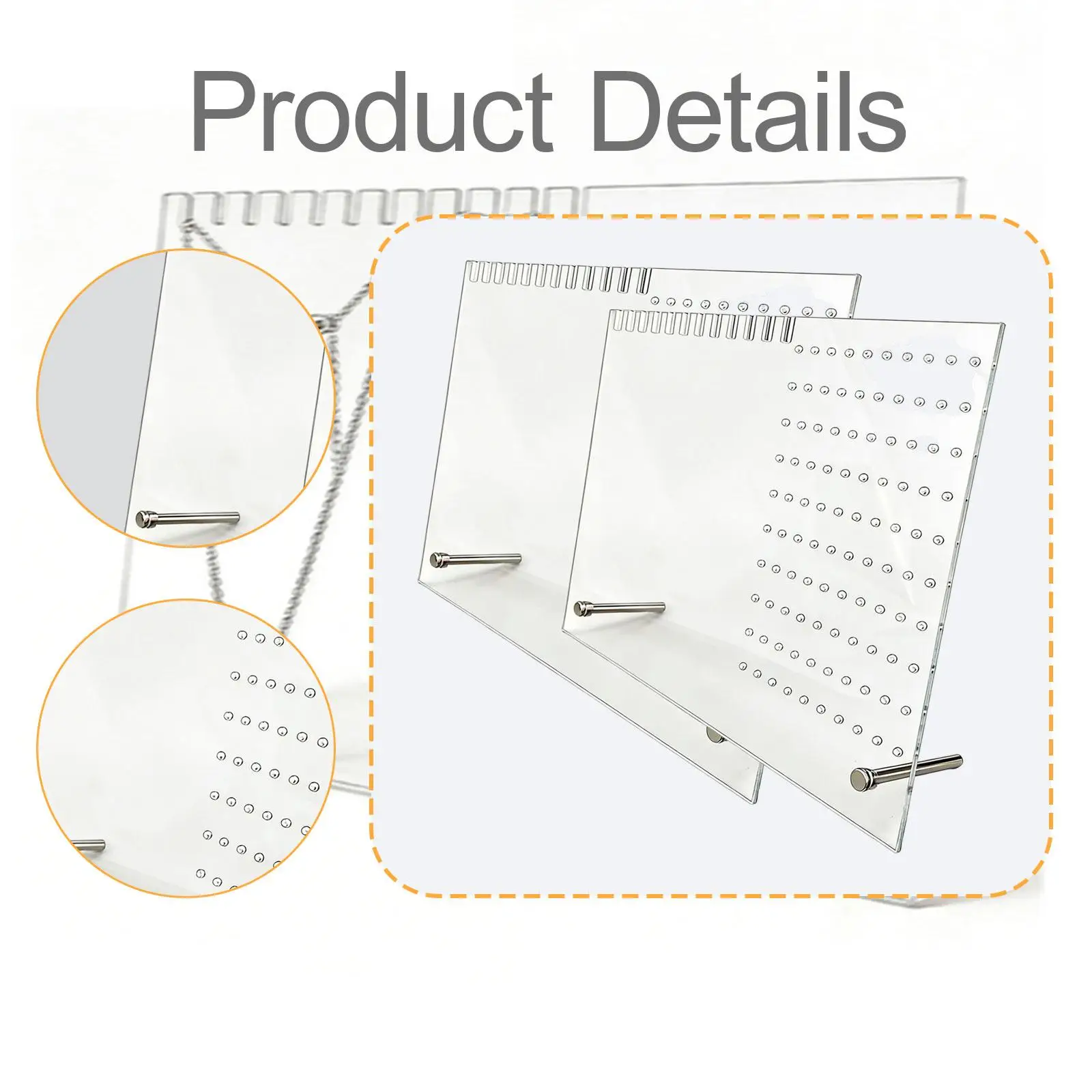 2x Acrylic Jewelry Display Stand Clear Bracelet Holder Jewelry Organizer Jewelry Rack
