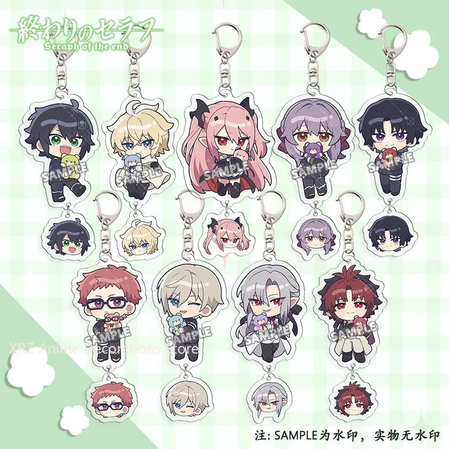 

9 шт. аниме «Серафим конца» Микаэла Хякуя акриловый брелок аксессуары сумка кулон милый рюкзак очаровательный брелок Рождественский подарок