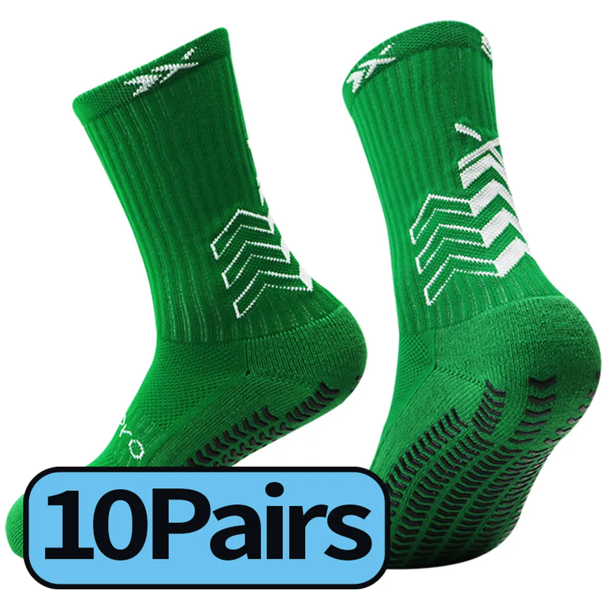 10 pairs/piece/2024 new anti slip design football socks, mid calf anti slip football sports men\'s socks