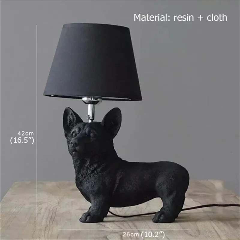 ULANI Table Lamps LED Resin Modern Nordic Creative Cartoon Dog Decoration Desk Light For Home