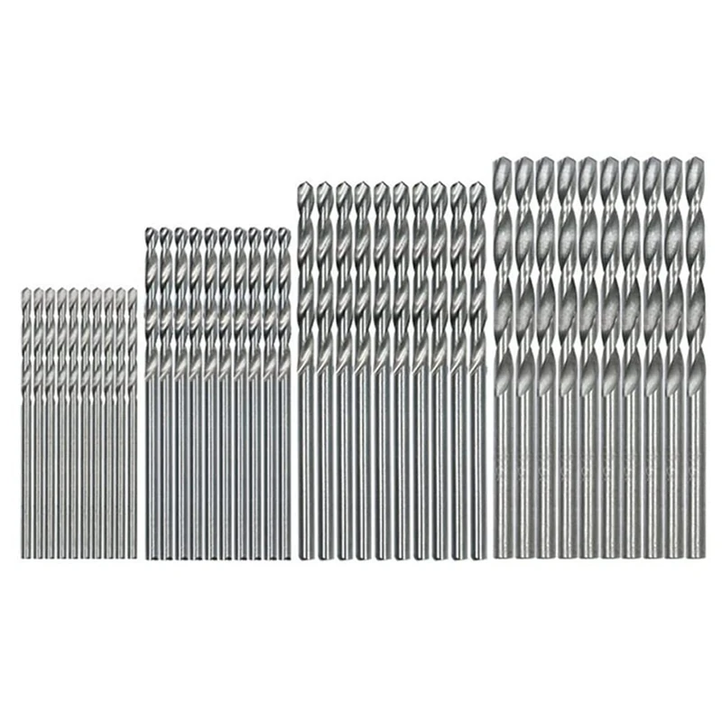 Juego de brocas helicoidales de titanio de 40 piezas, brocas métricas de cobalto de 0,5 Mm-2,0 Mm para Metal, juegos de brocas pequeñas de acero