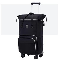 Women Soft  Business Travel Bag With wheels Travel Trolley Luggage bag Women Carry on hand Luggage rolling luggage Suitcase bag