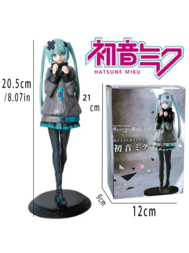 Anime Hatsune Miku 22CM Kuromi Hatsune Actionfigur Modell Spielzeug Niedliche Actionfigur PVC Sammlerstück Desktop-Accessoires Geschenke Spielzeug – Detail 5