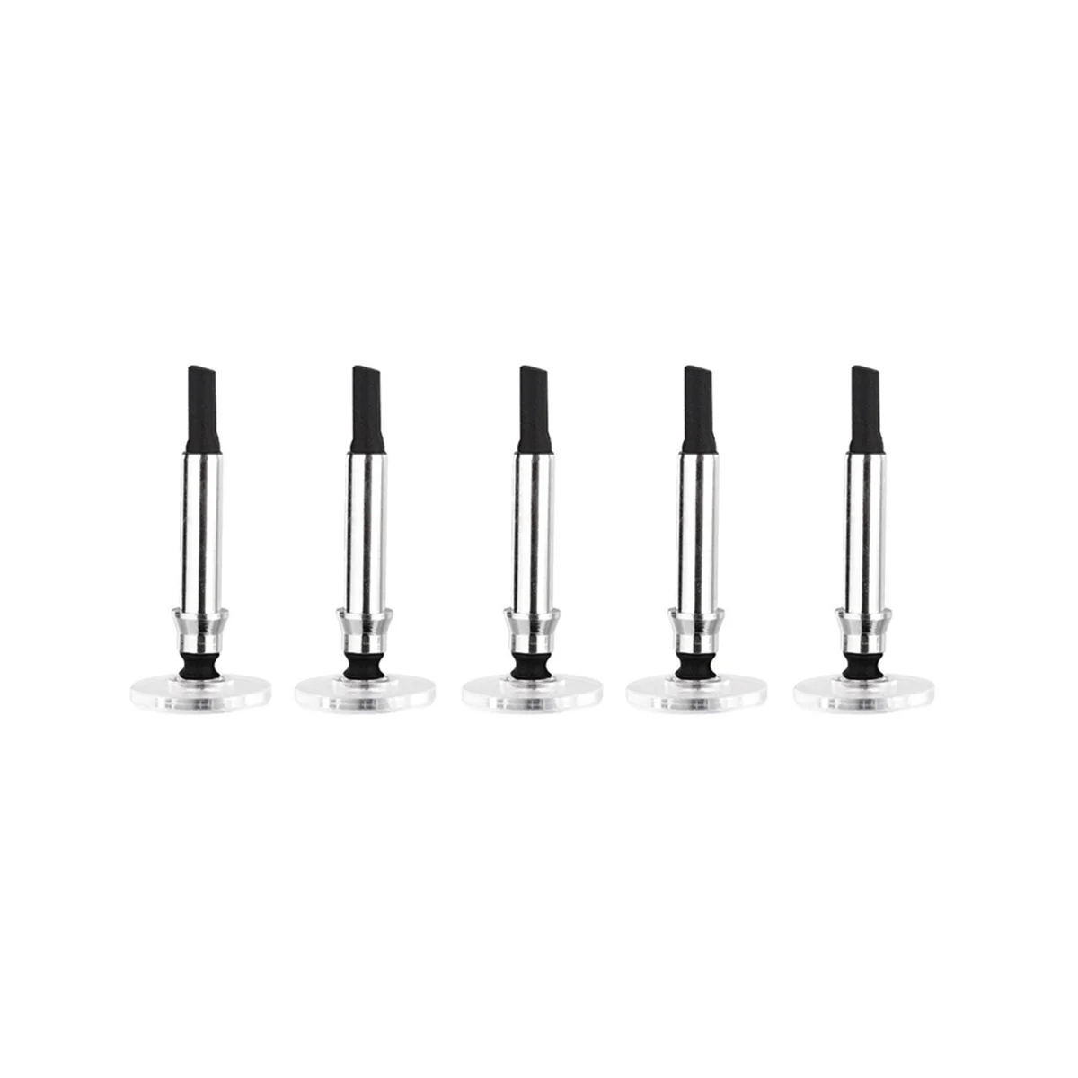 Universal tela capacitiva toque caneta stylus, substituição ponta, disco transparente, cabeça lápis Nib, desenho, escrita, 5pcs