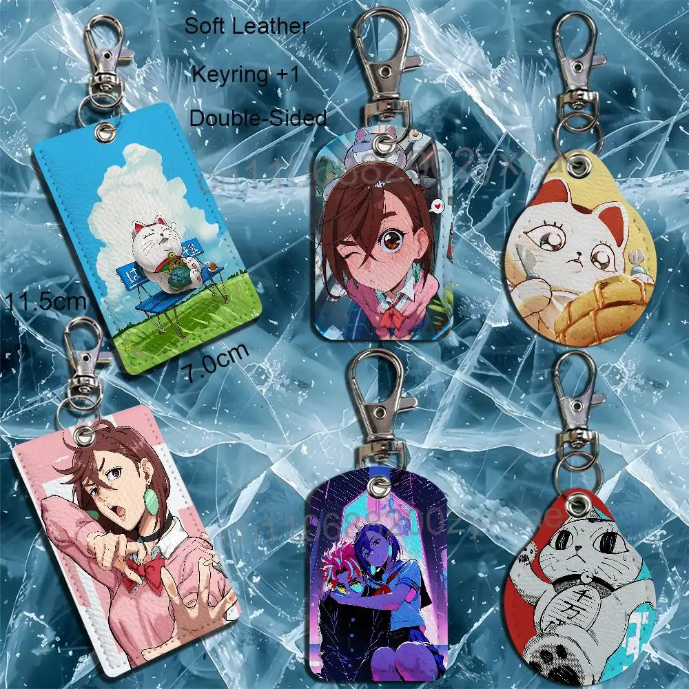 Momo Ayase Turbo Granny Dandadan Cartoon Singer Anime Card Keychain Fashion Pendant Bag ID Door Card Holder Bus Card Cute Adult