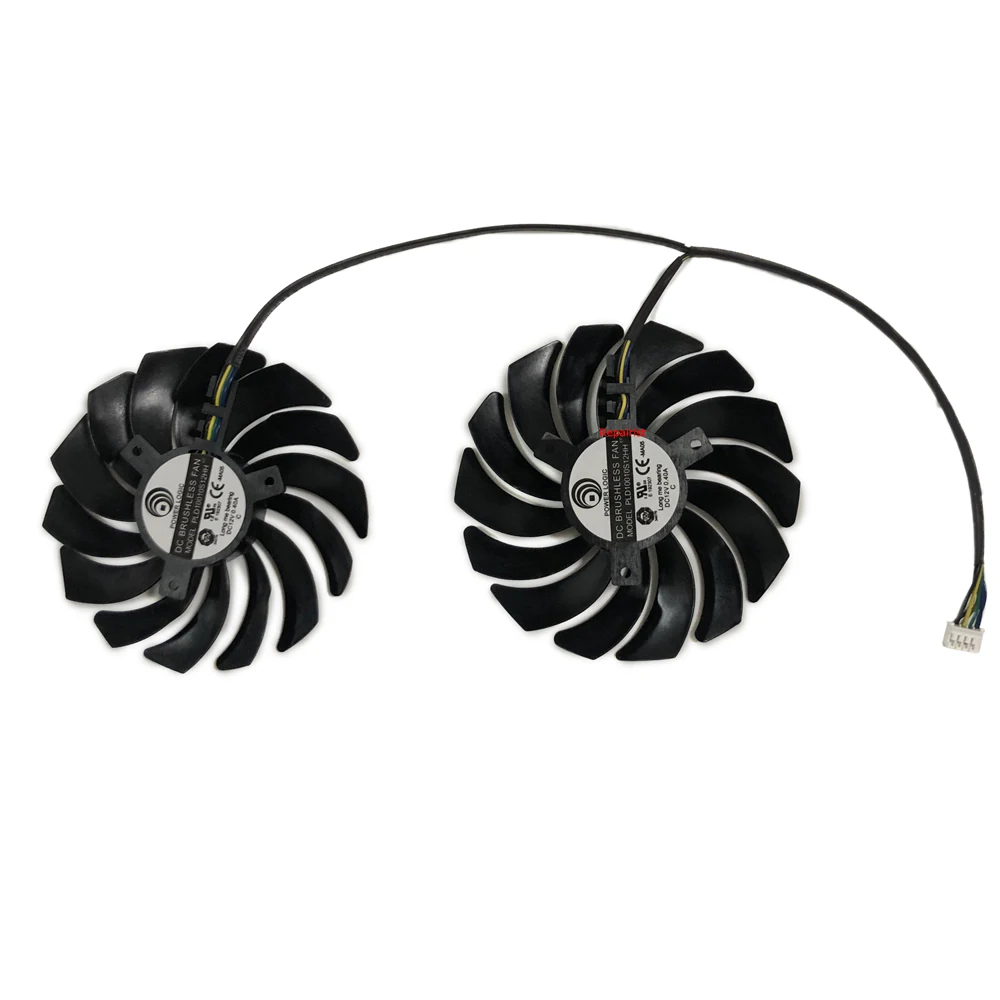 2Pcs/Set,VGA GPU Video Card Cooling Fan,PLD10010S12HH,For MSI GTX 1080 1070 1060 ARMOR R9 380 390 390X GAMING