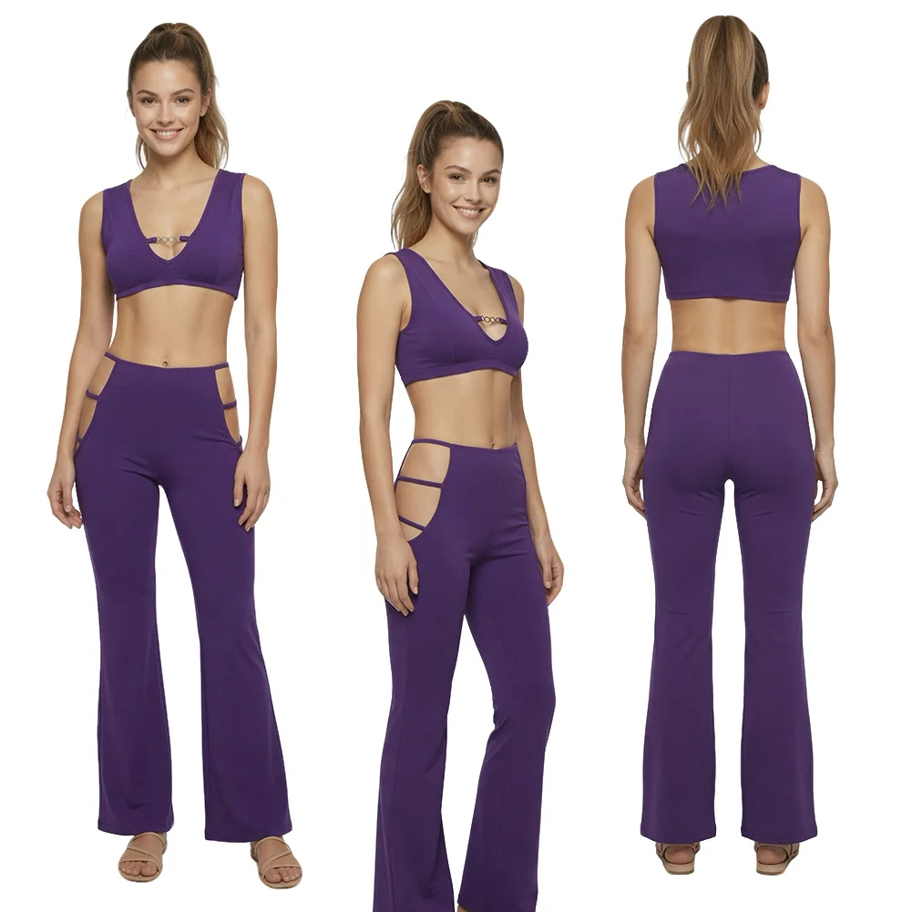 Costume de cosplay Maddy, déguisement féminin, Euphoria, haut court sans manches, pantalon évasé, déguisement fantaisie pour Halloween, carnaval
