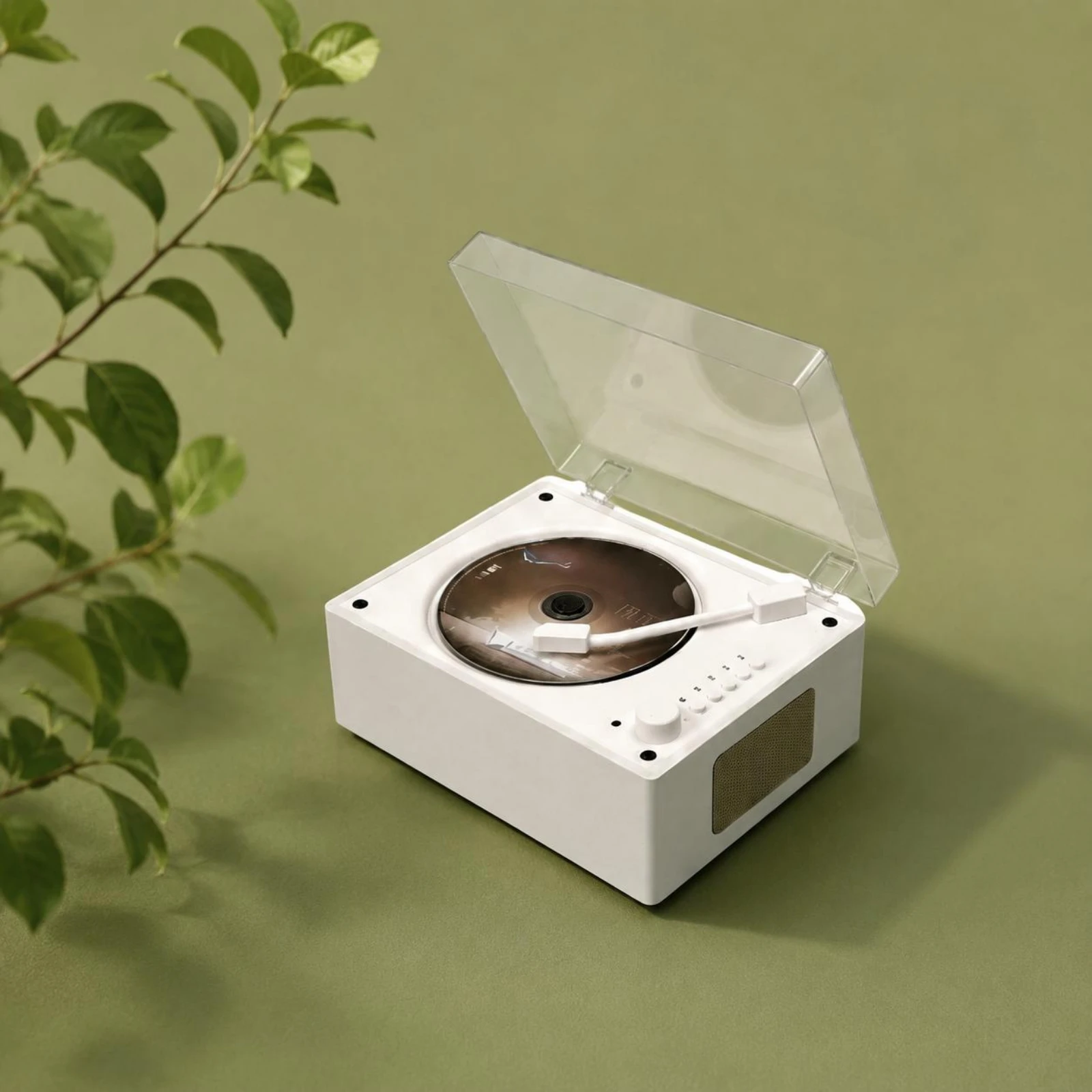 Bluetooth Cd Player USB Playback Retro CD Player Audio Device Two Speakers Top-Loading Design view 6