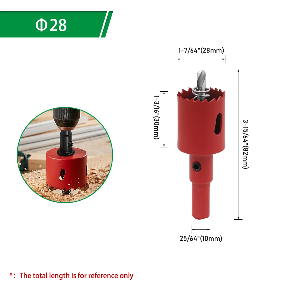 LAVIE 1 Stück 14-200mm M42 Bi-Metall Lochsäge HSS Bohrer Bohrkrone für Metall, Eisen, Aluminium, Edelstahl, Holz, Schneidwerkzeuge – Detail 25