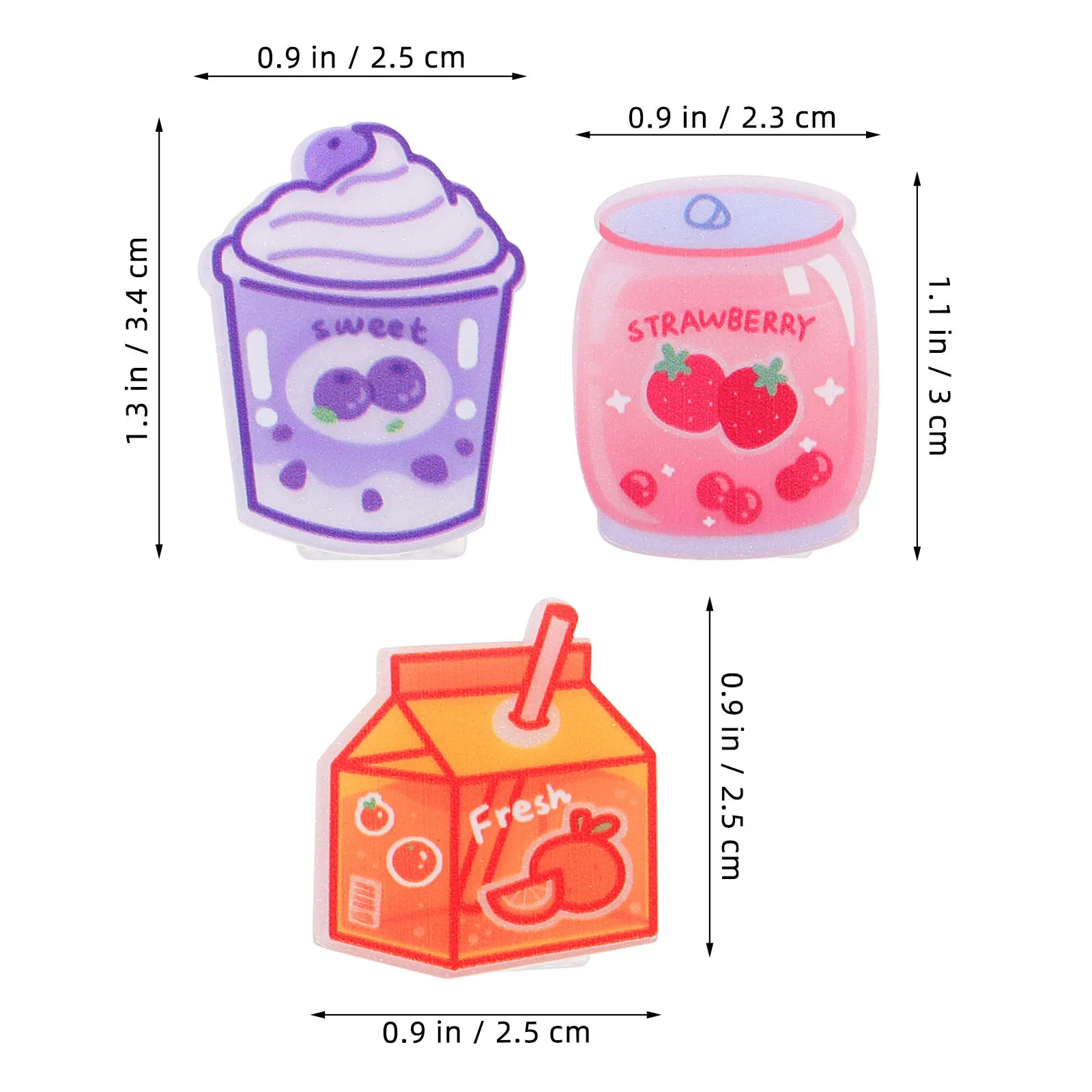 15 stuks schattige cartoon drankclips schattig kantoorbenodigdheden acryl afdichtingsclip multifunctionele documenten clips bureaubenodigdheden