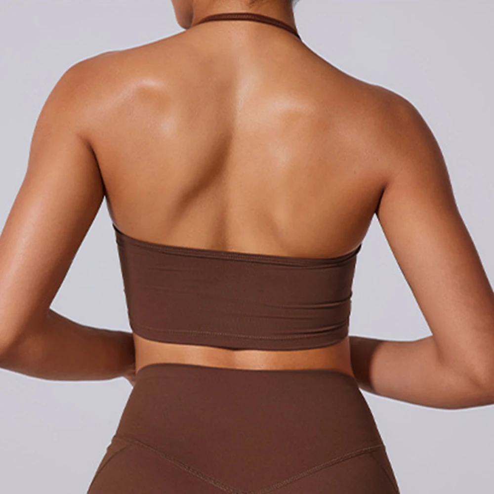Hanging neck Bra for Women Sexy Beautiful Back Sport Bra Women's Underwear Gym Crop Top Shock-absorbing Quick Drying Fitness Top