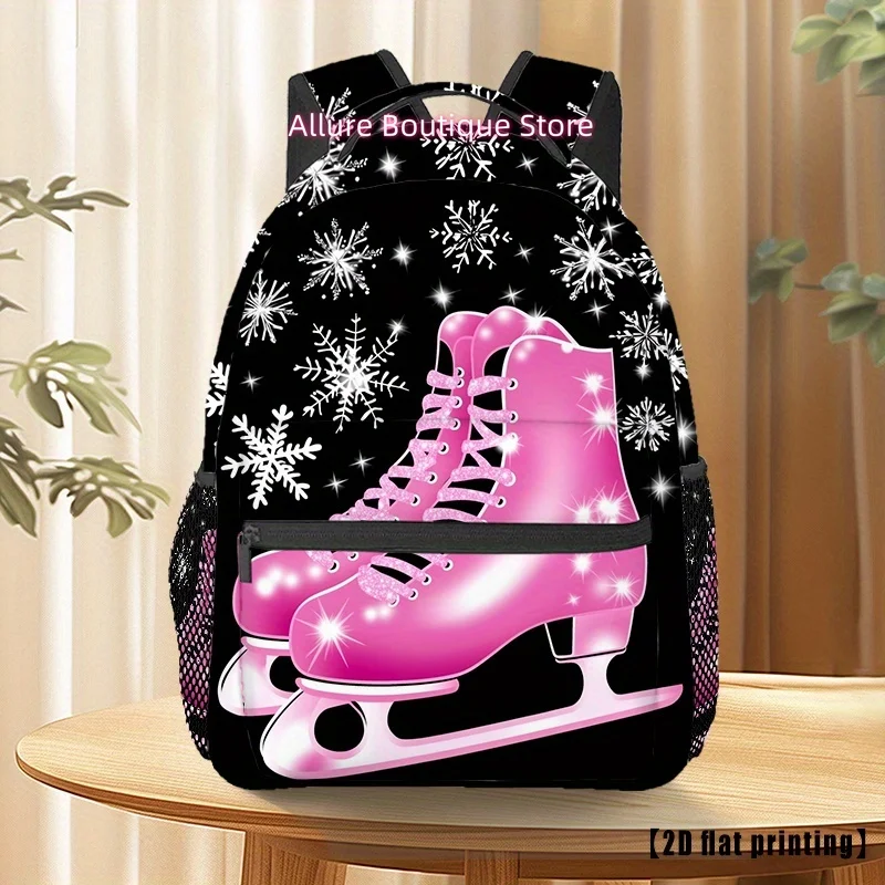 Figure Skate (3) Outdoor Unisex Sports Backpack, Couple's Travel Backpack, Adjustable Comfortable Shoulder Strap Backpack, Suita
