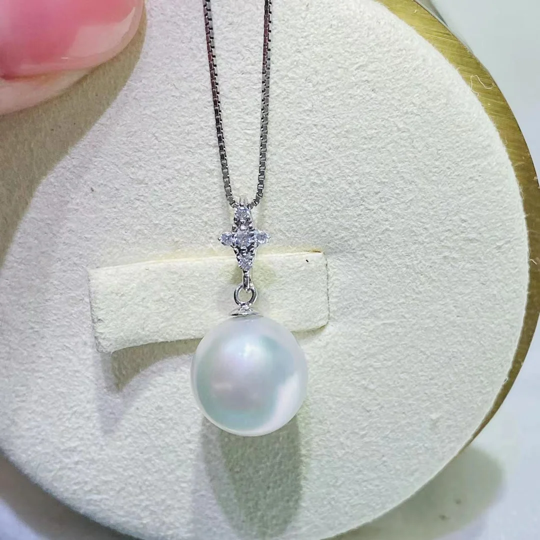 

JY2023 DIY 18K 13mm Pearls Pendants Bases Pedestals Necklaces for Women Not Include Pearls JCY