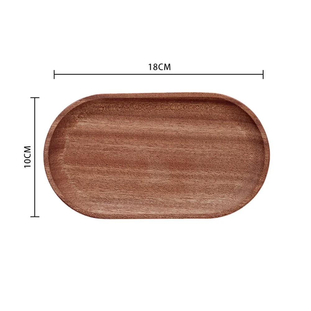Tablewarea Tray Fruit Plate Wooden Plate Candy Tray For Family Decoration Healthy Environmental Mat Wood Saucer Food Brand New