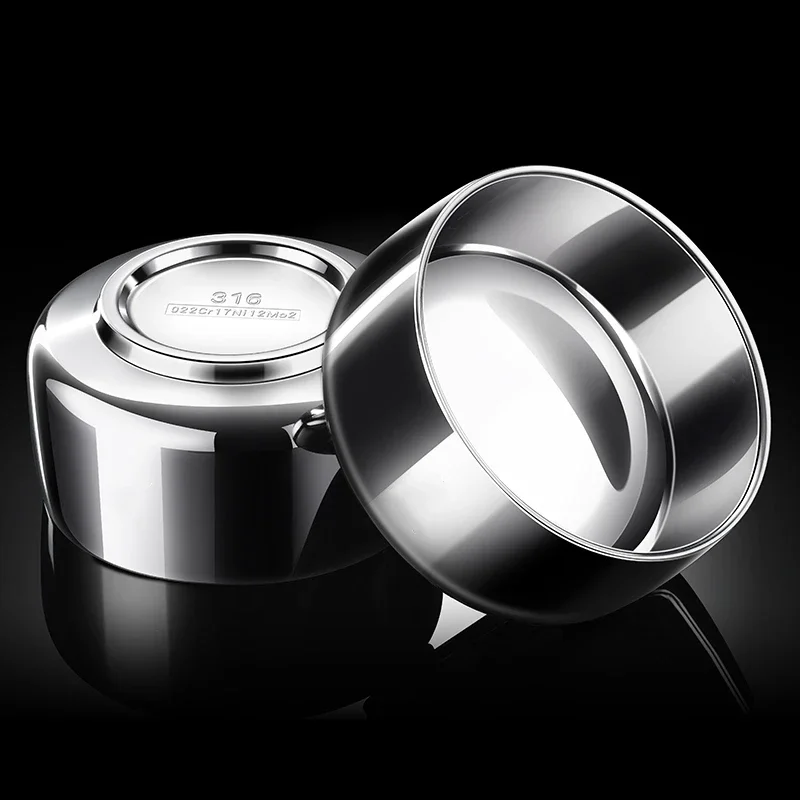 LFGB Certificate 316L Stainless Steel Bowl Heat Insulating Warm Keeping 380ml 526ml Food Container Safe Baby Children Dinnerware