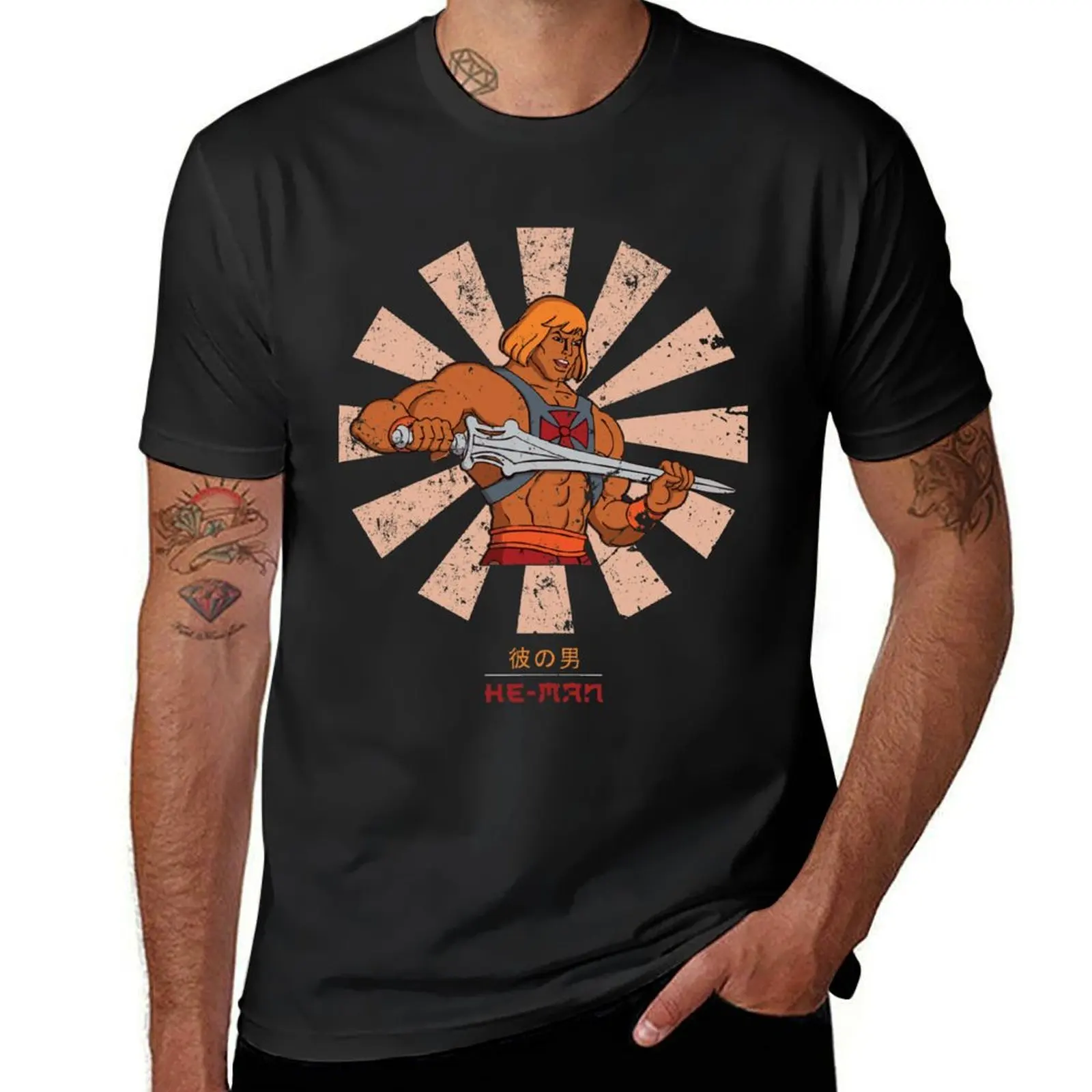 

He Man Retro Japanese T-Shirt shirts graphic tees cute clothes mens funny t shirts