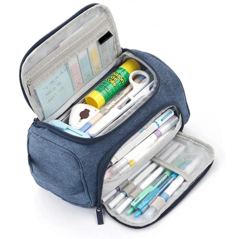 Многоцелевой пенал большой емкости, двухслойные сумки для ручек