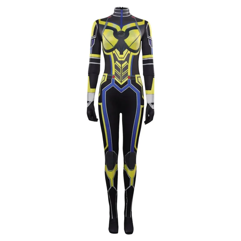 Wasp: Quantumania Hope van Dyne Cosplay Costume Jumpsuit Lang Bodysuit Outfits Halloween Carnival Ant Women Girls Disguise OI982