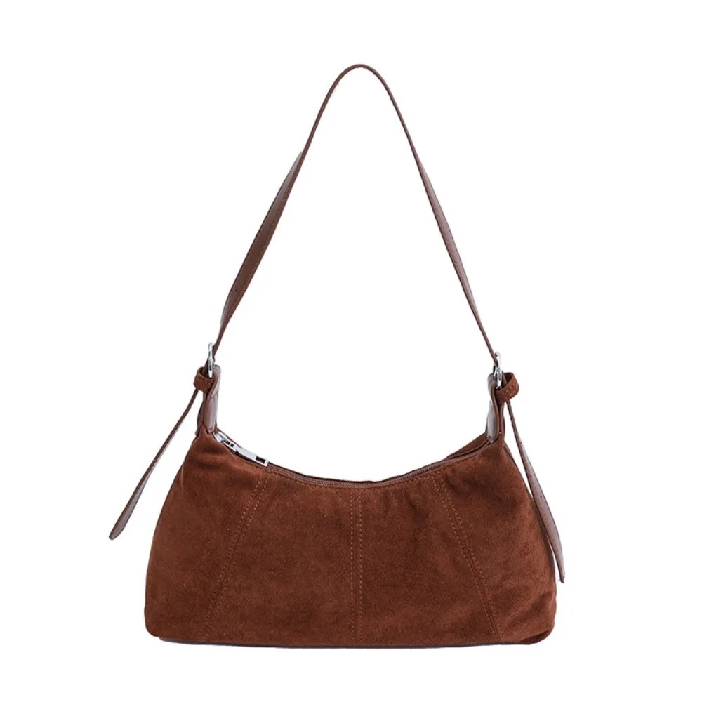 

Shoulder Bag Suede Pillow Handbag Handbag Large Capacity Slouchy Hobo Bags Candy Color Korean Style Solid Color Tote Bag Travel