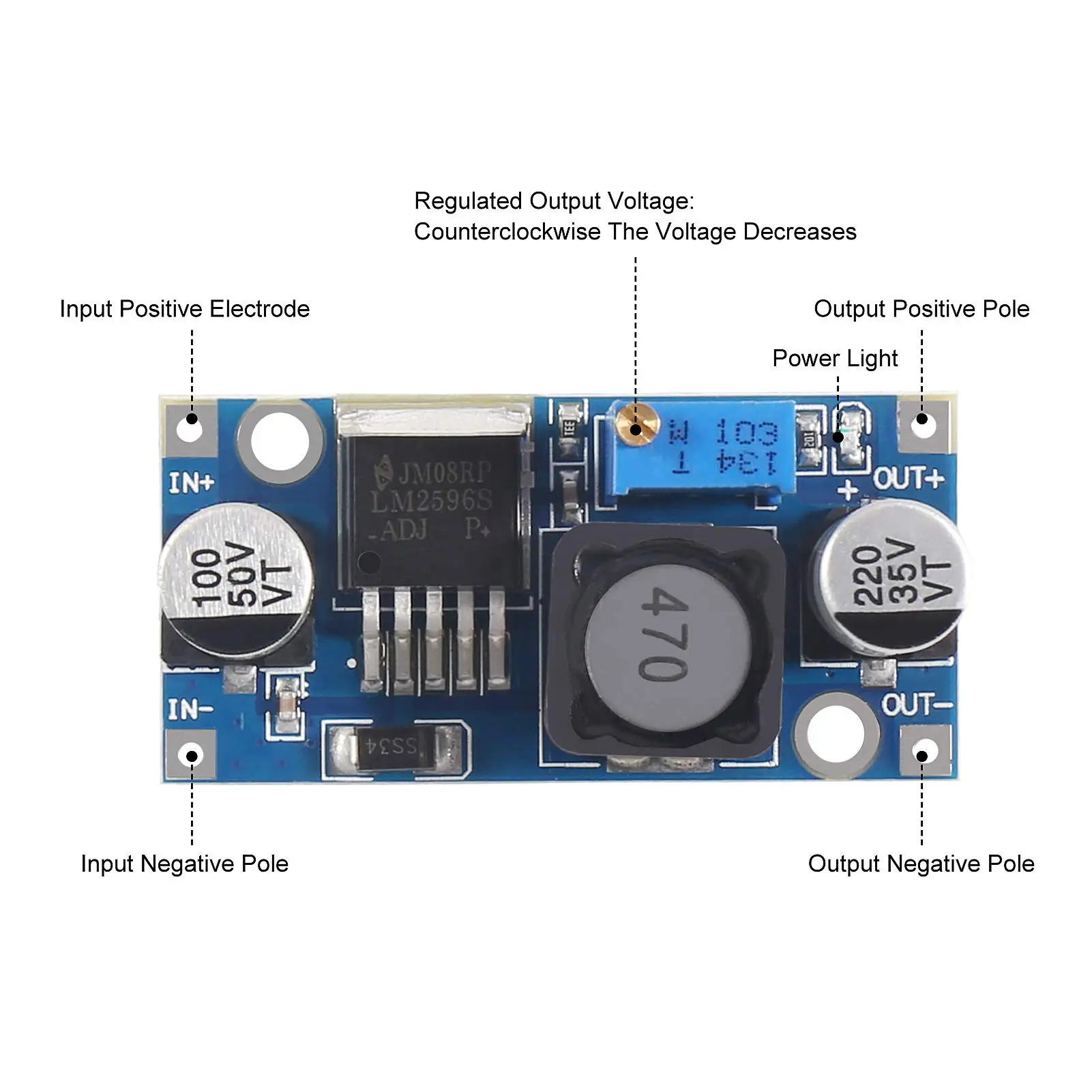 Aokin 5/10pcs XL6009 Boost Module DC-DC Adjustable Module DC3.0-30V to DC5-35V Output Voltage Power Converter Circuit Board