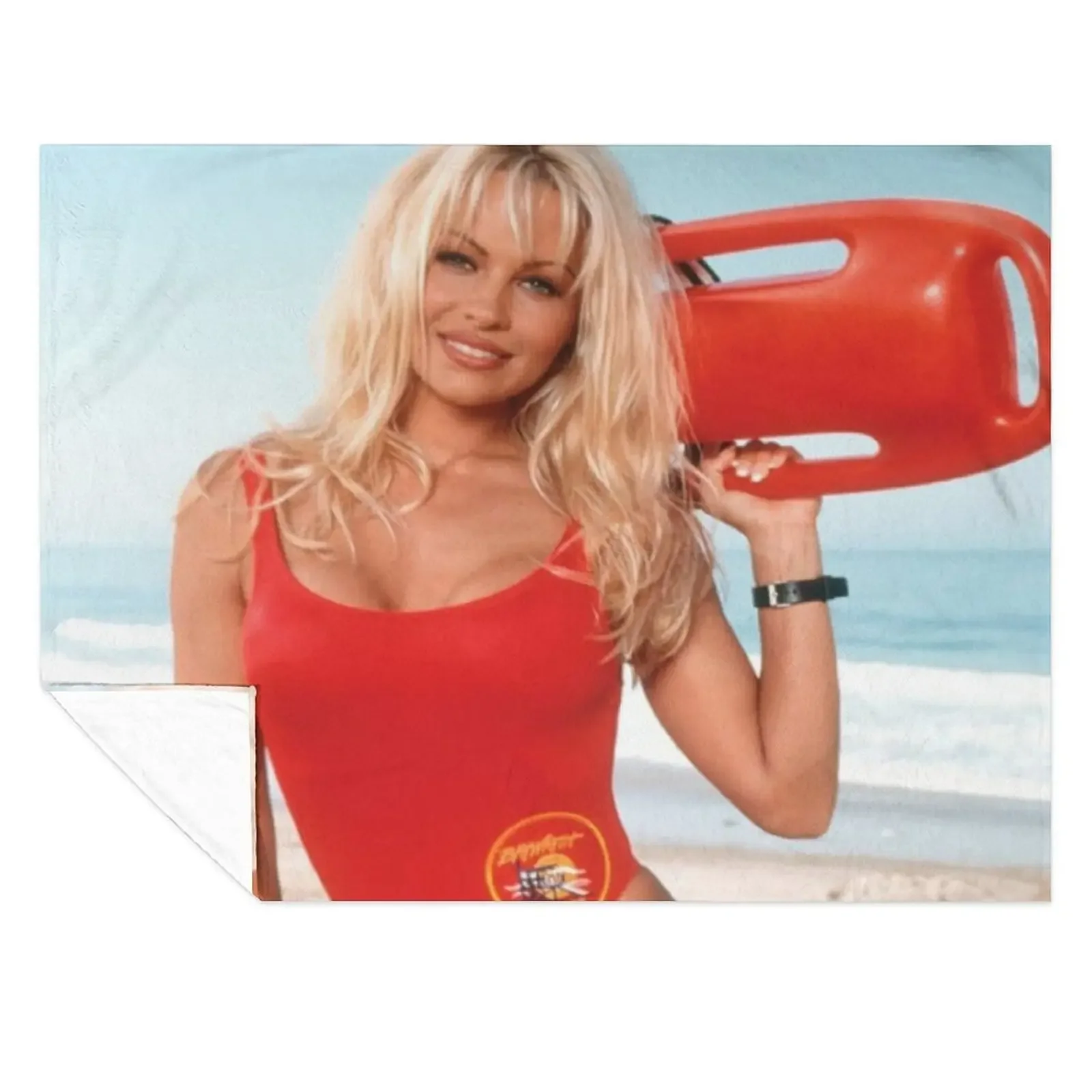 

Pamela Anderson Baywatch Throw Blanket Thin Soft Plaid funny gift Luxury Designer Blankets