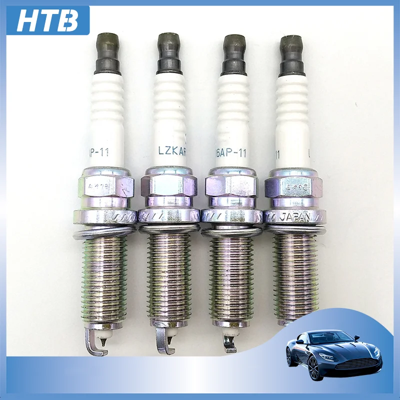 4PCS 22401-CK81B LZKAR6AP-11 Platinum Spark Plug For NISSAN TIIDA X-TRAIL QASHQAI NV200 NOTE MICRA SENTRA 22401CK81B LZKAR6AP11