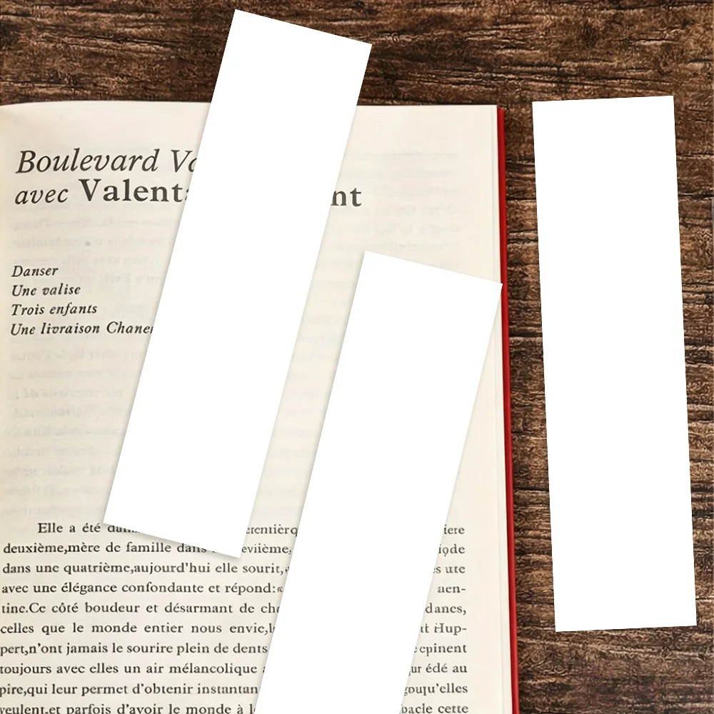 Blank White DIY Bookmarks, 30pcs Thick Cardstock Paper Markers for Drawing, Writing & Crafts. Cute Books Accessories & Book Mar
