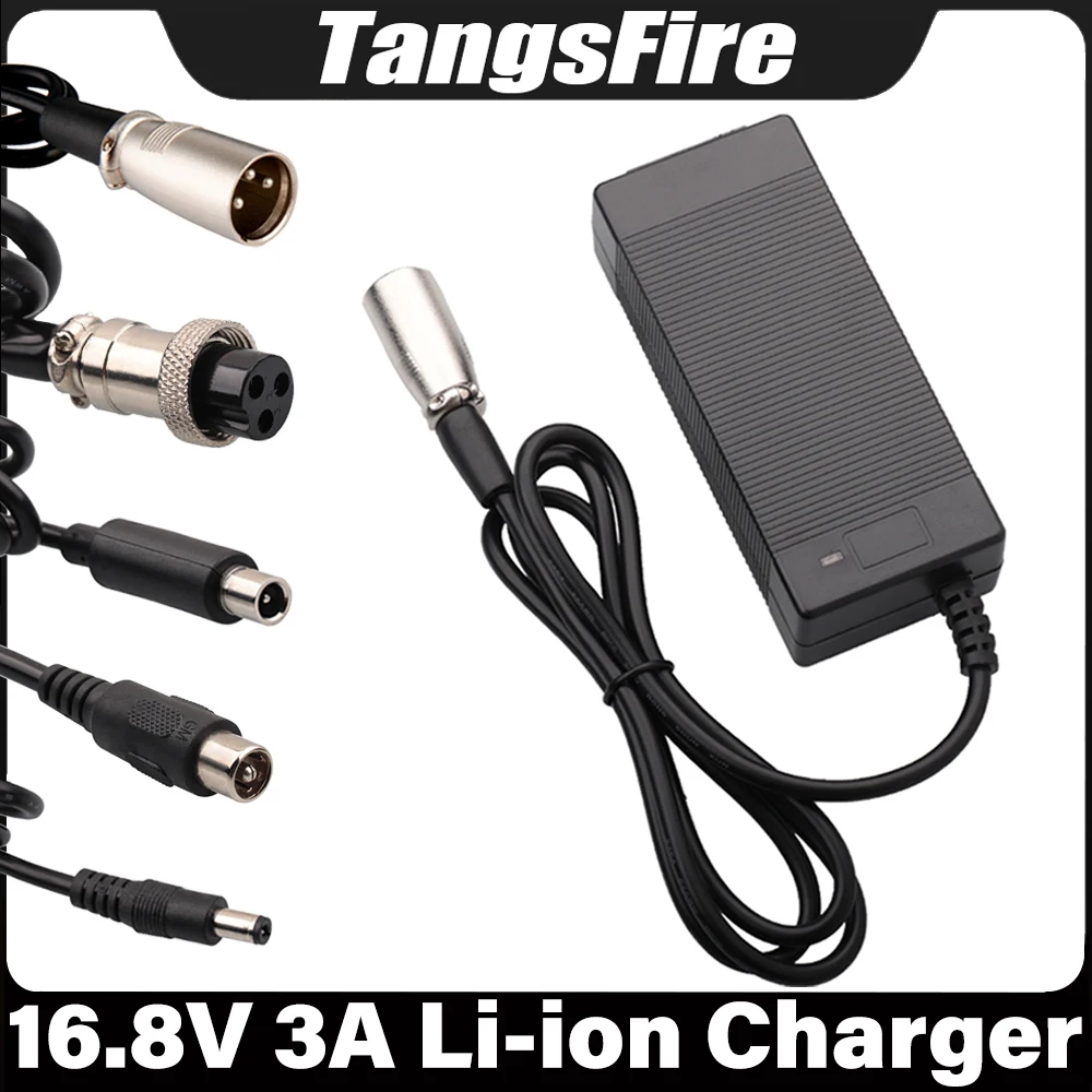 16.8V 3A Smart Li-ion Battery Charger 4Series For 14.4V 14.8V Polymer Lithium Battery Charger DC/XLR/GX16 High Quality Connector