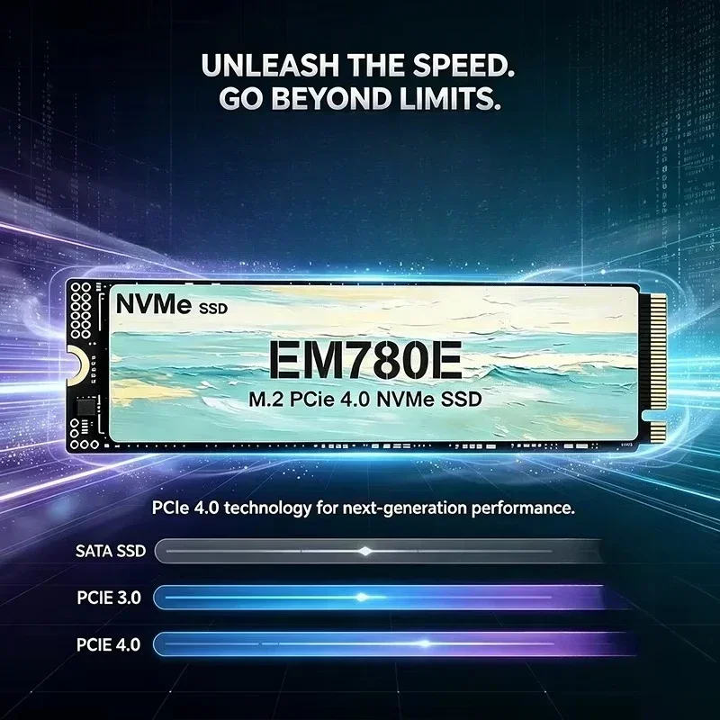 EM780E M.2 NVMe PCIe 4.0 Internal SSD 4TB 2TB 1TB 500GB Solid State Drive High Speed Gen4 Gaming Office PC Laptop Max Ultra Plus