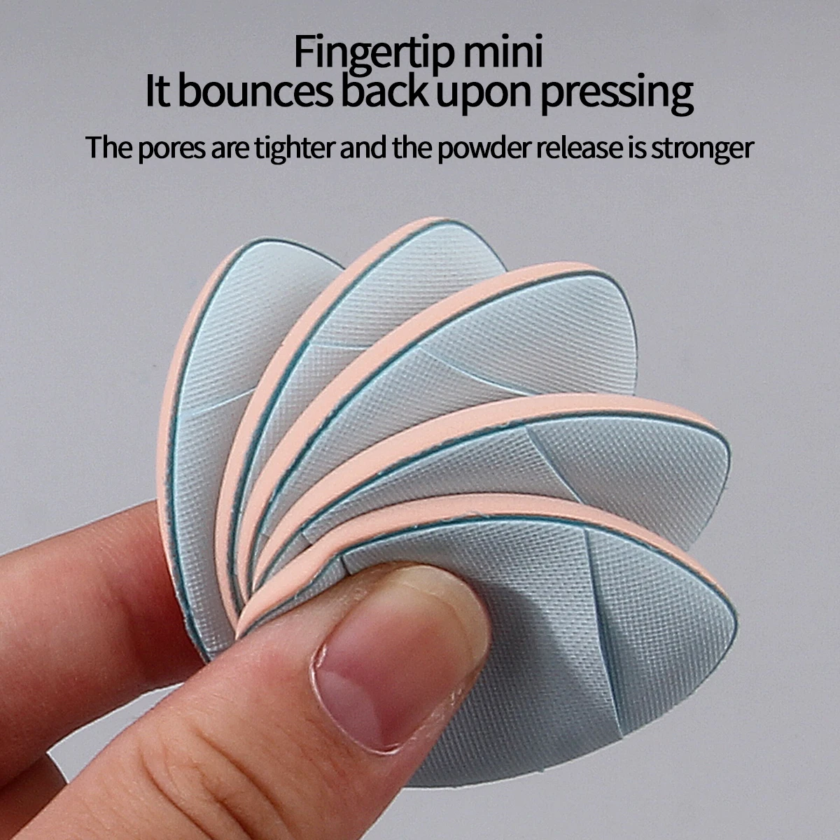 100PCS Professional soft makeup thumb powder puff, dry and wet dual-purpose, non-sticking powder facial concealer makeup tool