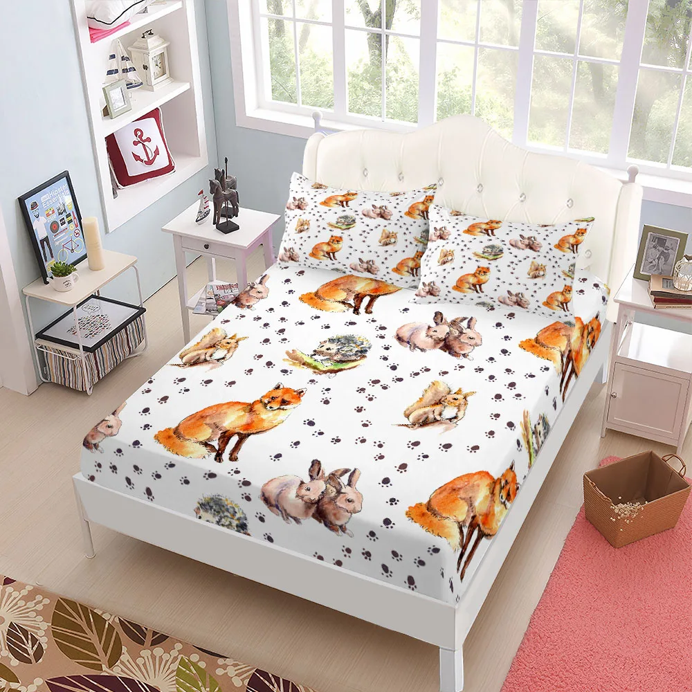 William Morris Larkspur Vintage DIY Fitted Sheet Set King Queen Double Full Size Bed Linen Set 25cm Deep