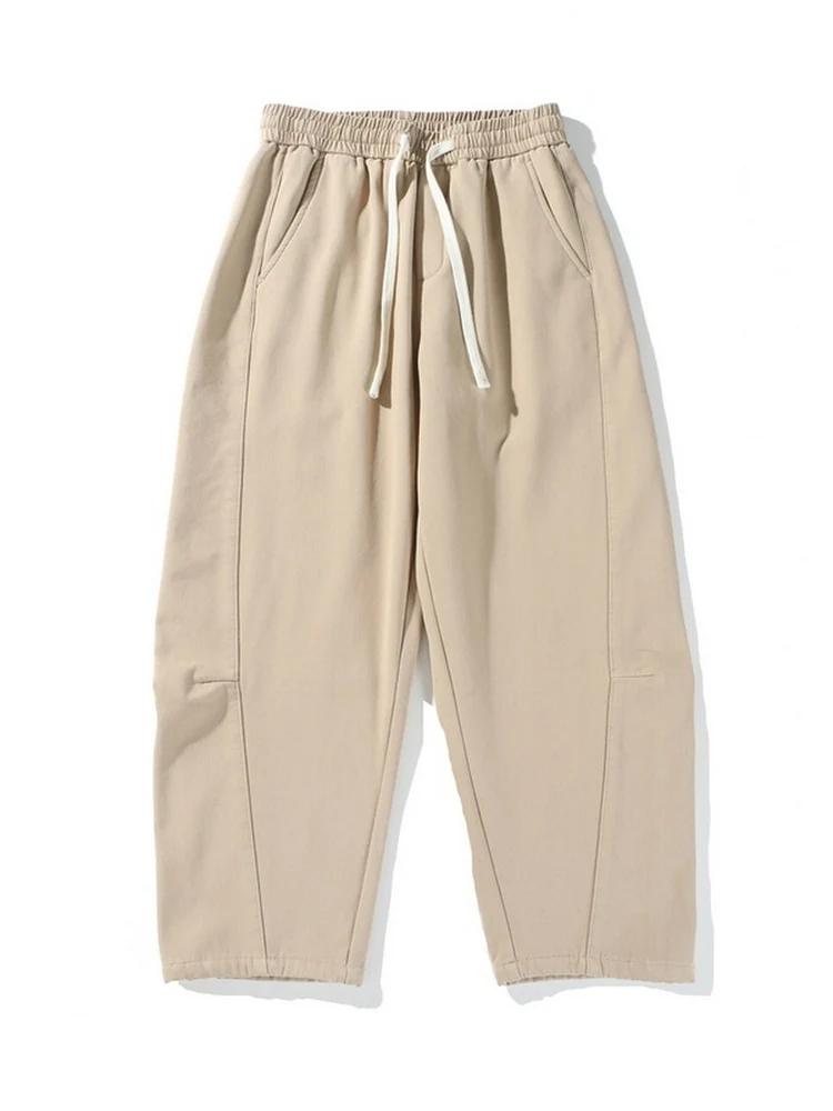 

Американские утепленные брюки из плотного хлопка с флисовой подкладкой, широкие штанины, осенне-зимние, новые, свободные, повседневные, для мужчин