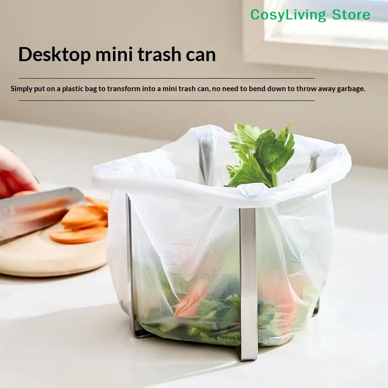 [CL]Stainless Steel Kitchen Sink Strainer Disposable Mesh Lightweight Sink Basket Holder Desktop Trash Can 1/2PCS[CL]