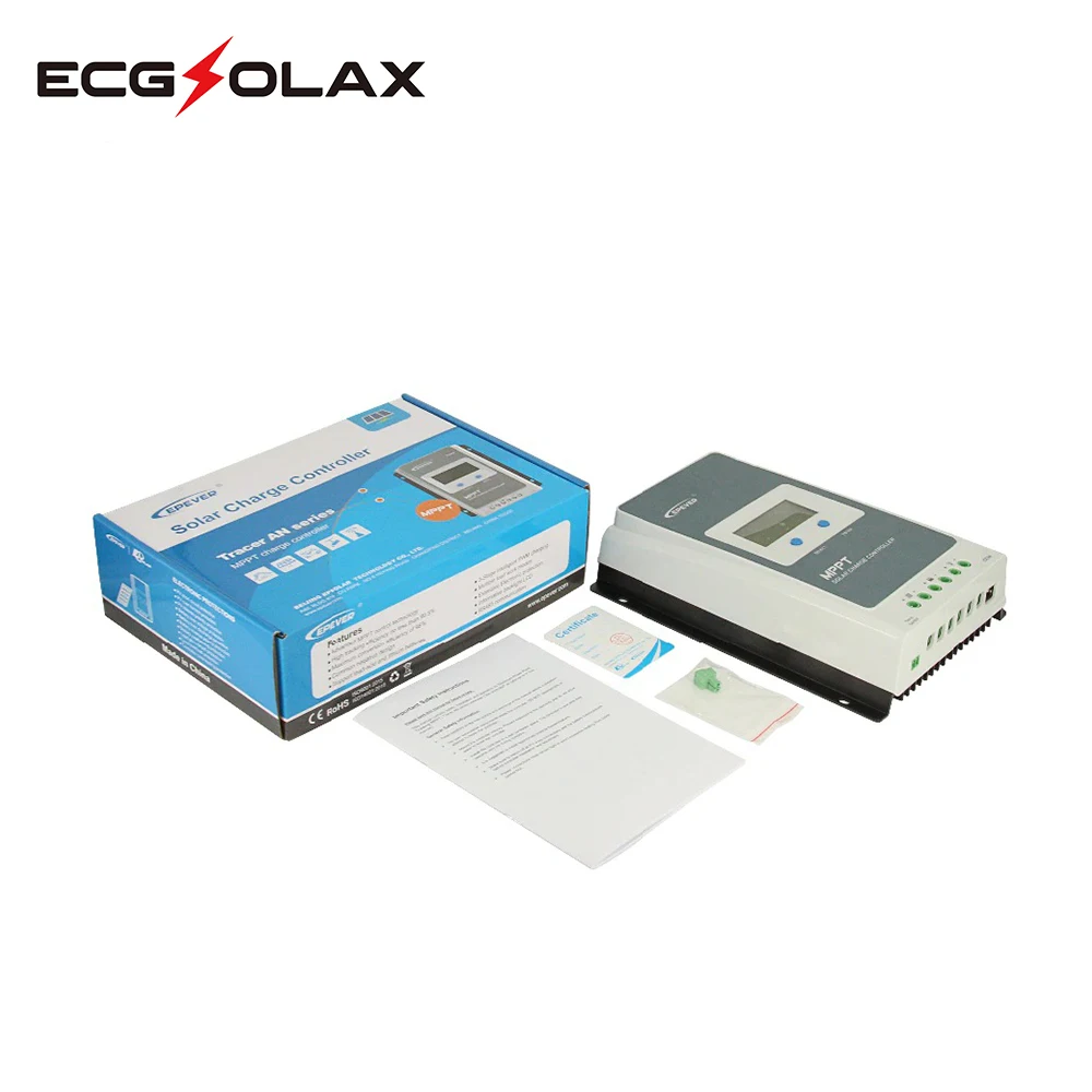 Imagem -06 - Epever Controlador de Carga Solar 40a 30a 20a 10a Mttp 12v 24v Auto Solar Panel Regulator With Mt50 Remote Meter Tracer 4210an
