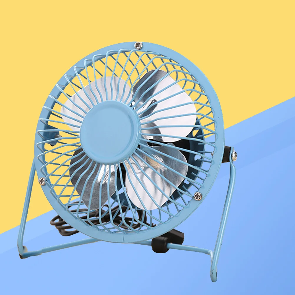 USB 4-inch mini-tafelventilator Draagbare aluminium bladen Metalen frame Verstelbare rubberen voetjes voor kantoorslaapzaal Stille koeling Vloerventilator