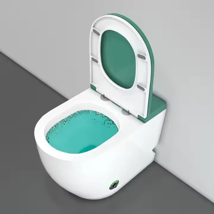 Modern Design Pulse Ceramic Toilet Small Household Water-Saving Touch Switch Super Swirl Kick Flush Toilet for Home Use