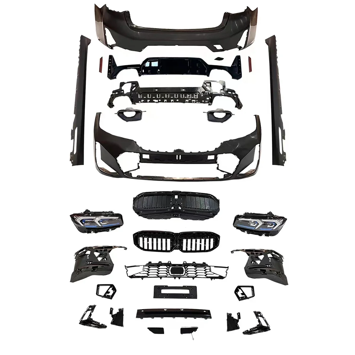 Auto Parts Bumpers Body Kit for bmws 3 SERIES G20 2019-2022 change to G20 2023 include side skirt grille.