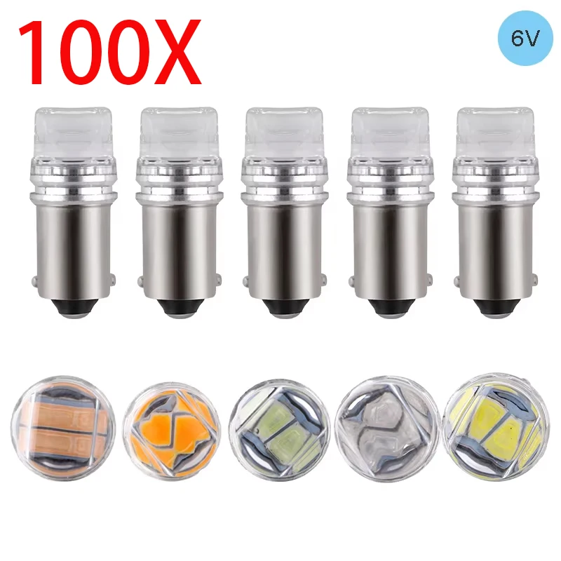 

Wholesale! 100X 6V 6.3V AC DC Non-polarity BA9S T4W T11 LED Light Bulb 53 57 1895 1891 64111 for Pinball Machine 5630 2 SMD