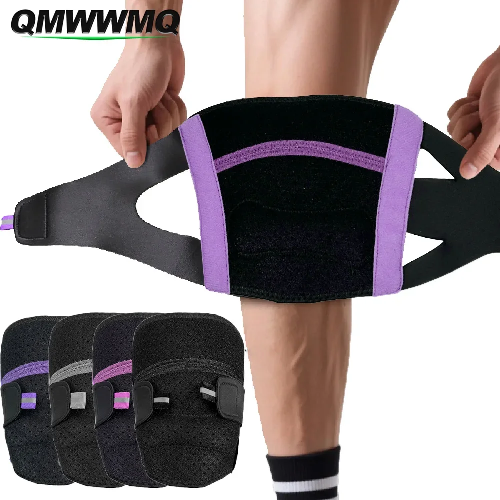 1PC Non-Slip Meniscus Knee Pad,High Elastic Patella Knee Brace with Spring Support Strip,Adjustable Knee Protector for Jump Rope