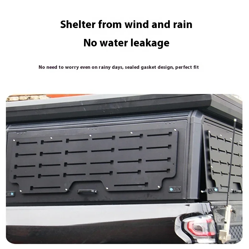 High Quality Customized Aluminum Alloy Rear High Cover Pickup Truck Bed Canopy Travel Camping Accessories-Border Kits
