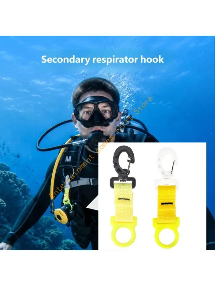 Scubas Regulator Holder Clip with Silicone Rings for Dives Gear Organization 55KD