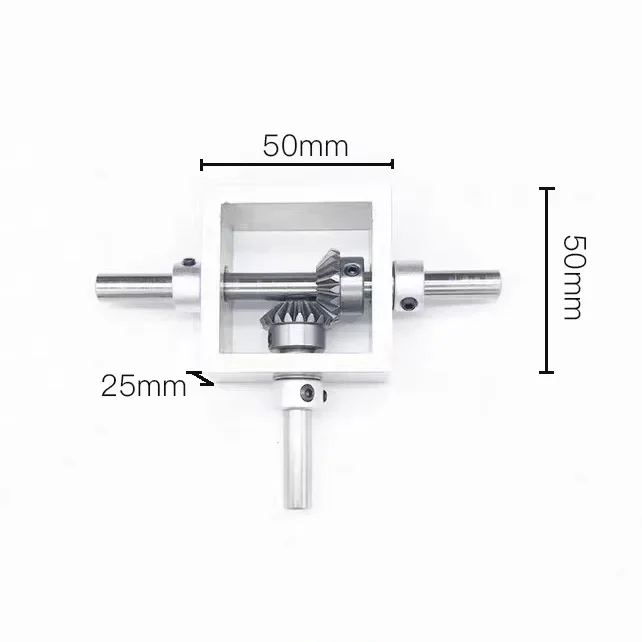 Precision Mini Gearbox, 90 Degree Steering Fit into 15 Square Small Bevel Gear or Worm Gear Box