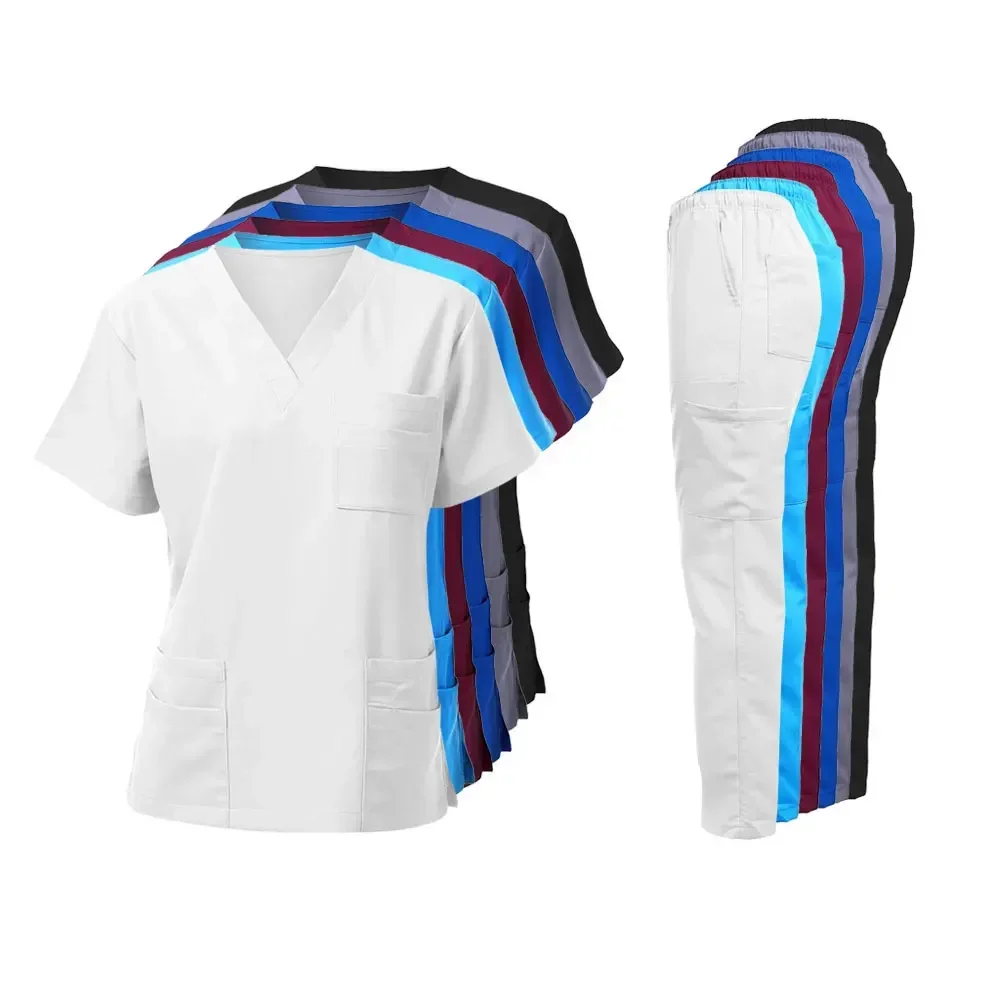 Uniforme médico antiarrugas para mujer, tela suave lavable, uniforme de Hospital, Jogger, par de uniformes de Spa, gran oferta