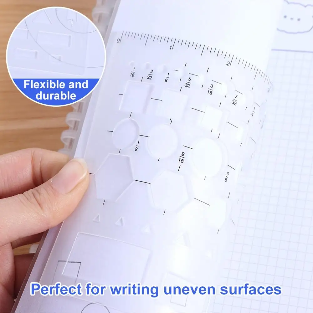 3Pcs 3 Sizes Round Templates Transparent Multi-use Multifunctional Geometric Ruler Creativity Durable
