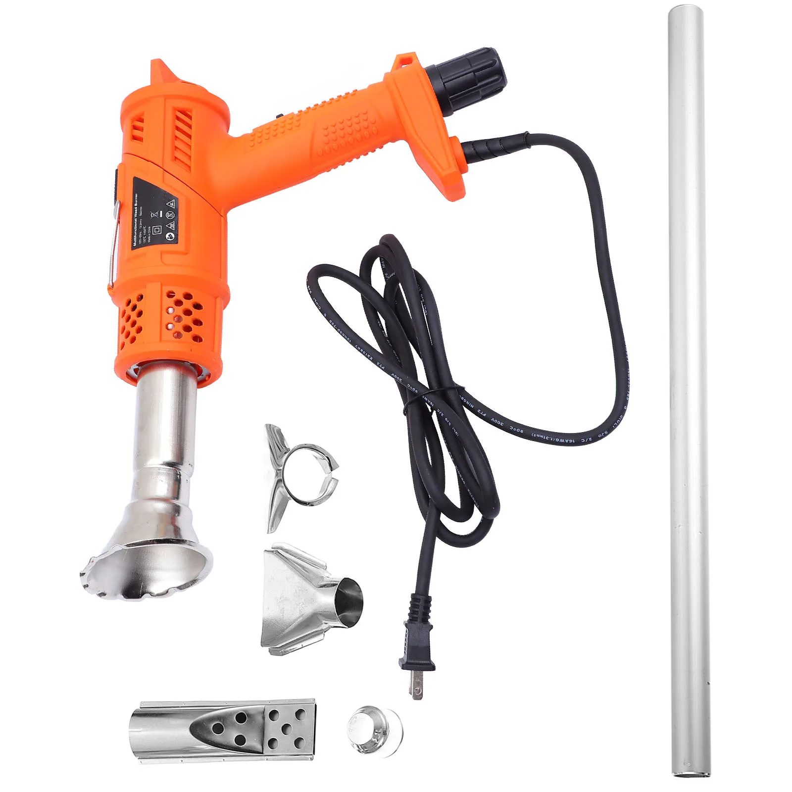 

Multipurpose Electric Thermal Weeder High Hardness Durable Grass Burner Hot Air Blower for Garden Patio Driveway Charcoal