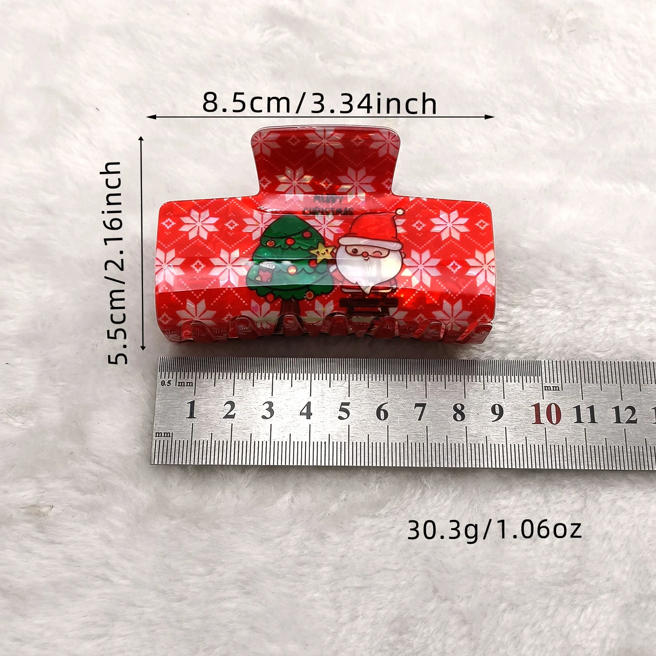 1/3/6 قطعة مشبك شعر مطبوع على طراز عيد الميلاد، مشبك شعر نسائي عصري ولطيف، إكسسوار شعر للحفلات