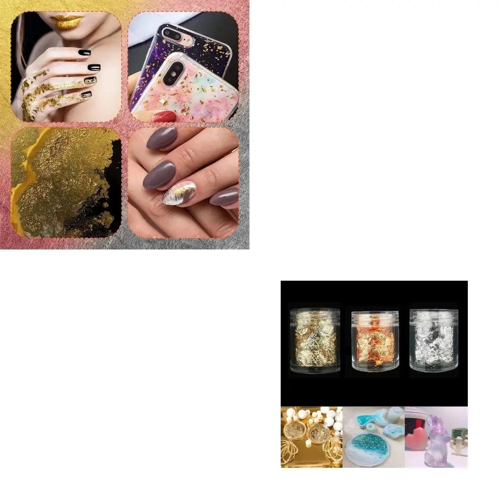 Sparkling Foil Paper Dazzling Gold Flakes for Creative Crafting and Designs