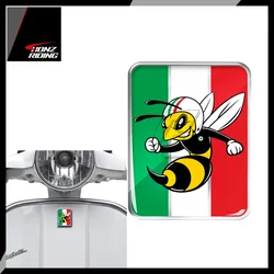 Für Vespa Logo Aufkleber Front Abzeichen Overlay italienische Flagge Mio Wespe 3D Aufkleber Aufkleber GTS GT et PX